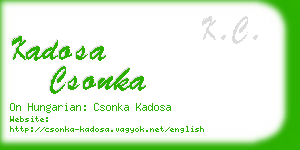 kadosa csonka business card